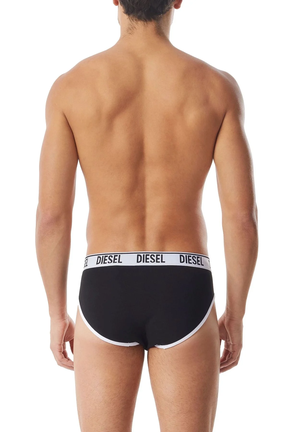 Black and White Two-pack of briefs with contrast binding