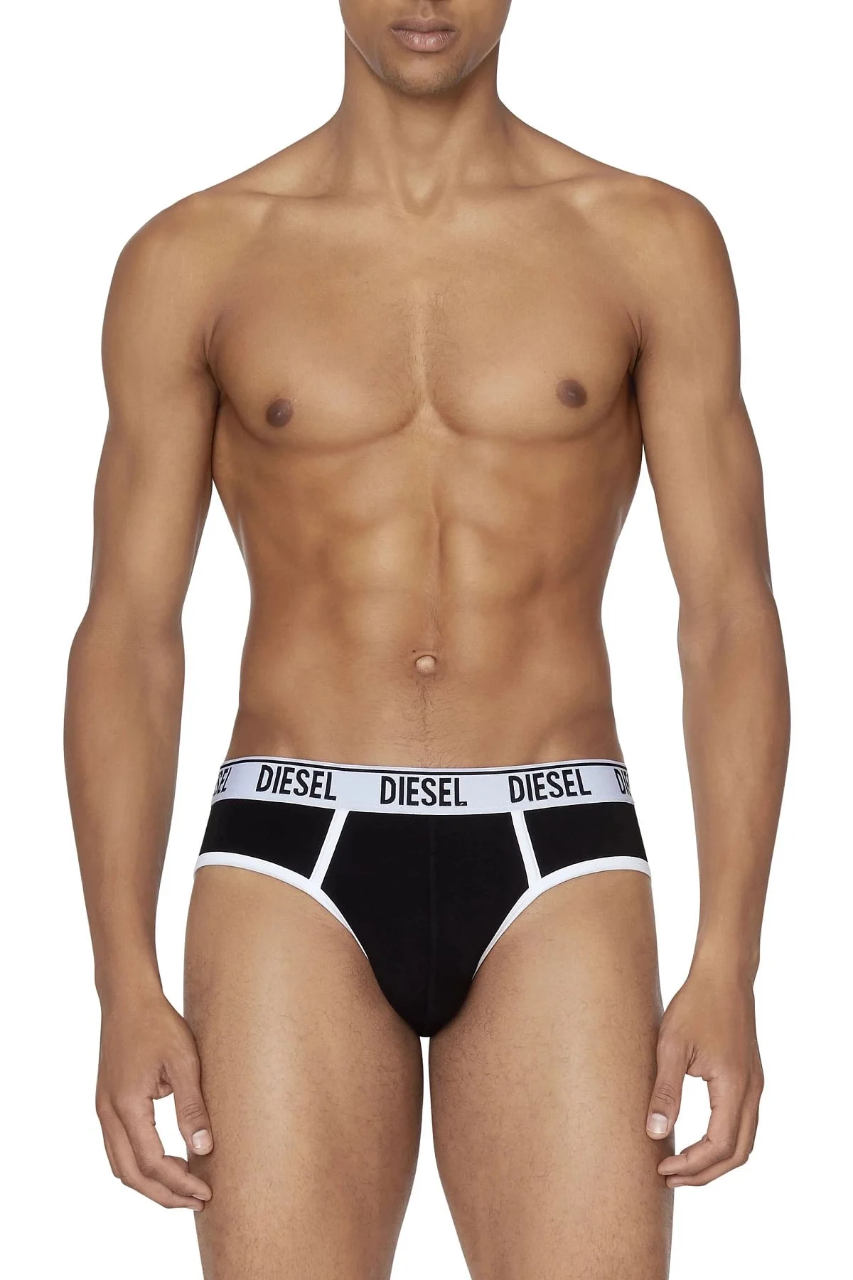 Black and Grey Two-pack of briefs with contrast binding