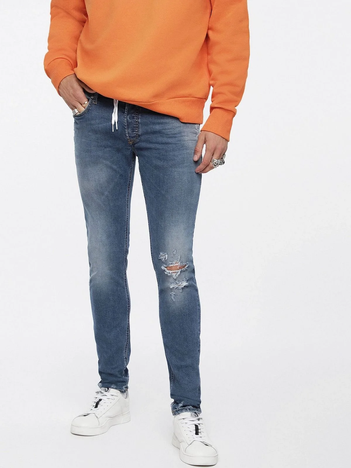 Blue Skinny Fit-Sleenker-Jeans