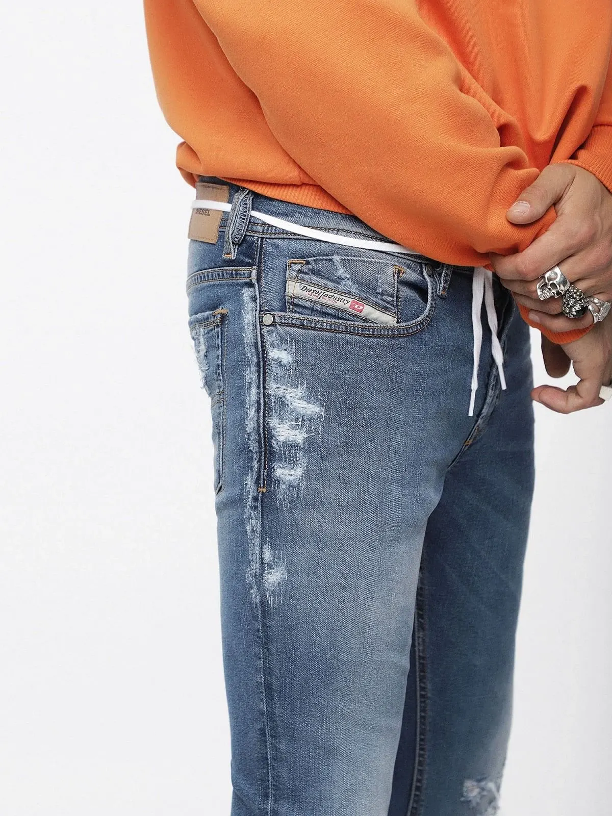 Blue Skinny Fit-Sleenker-Jeans