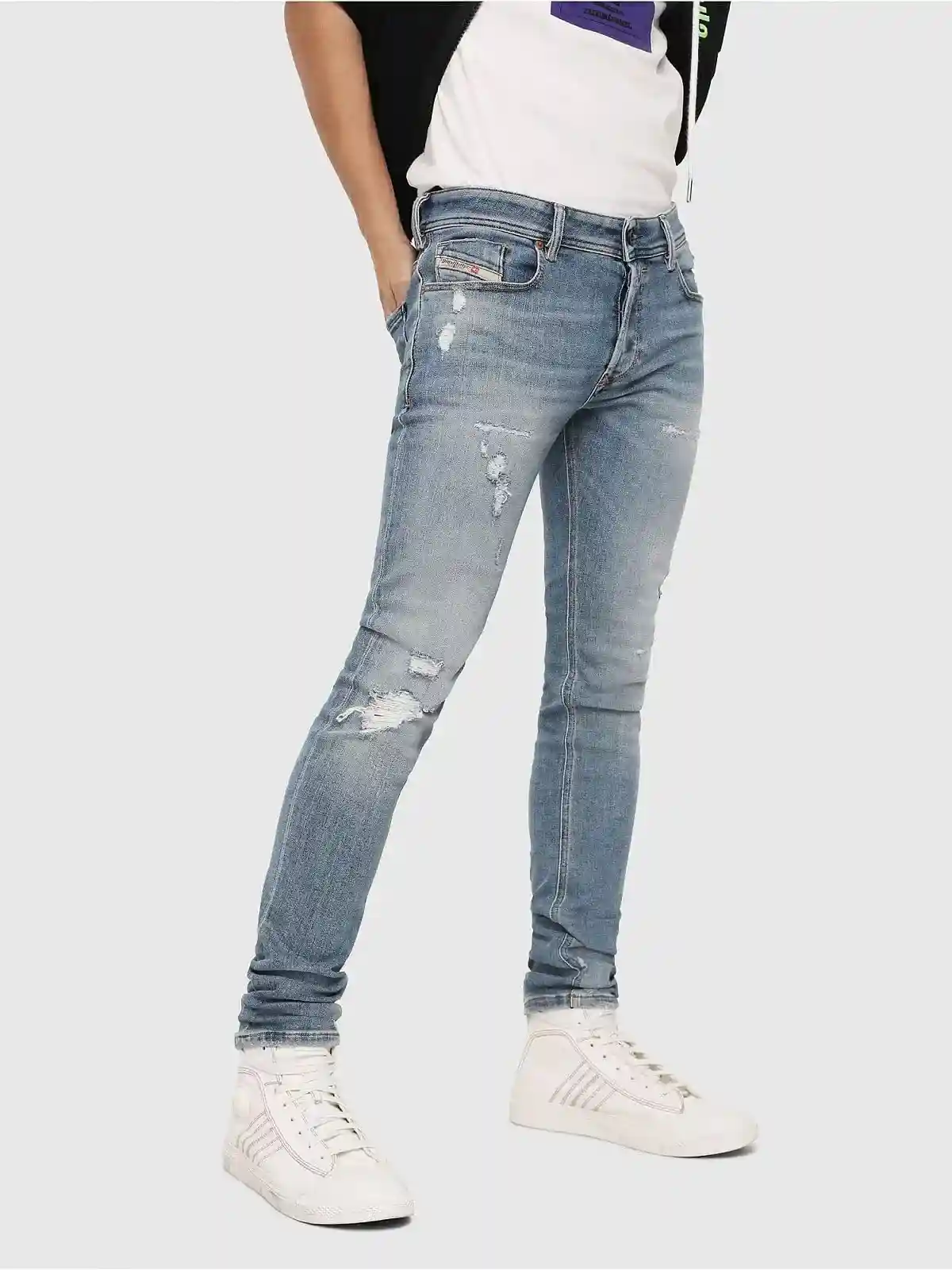 Blue Skinny Fit-Sleenker-Jeans