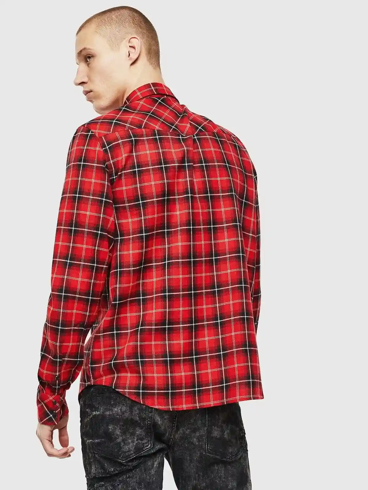 Blue Western shirt in check flannel