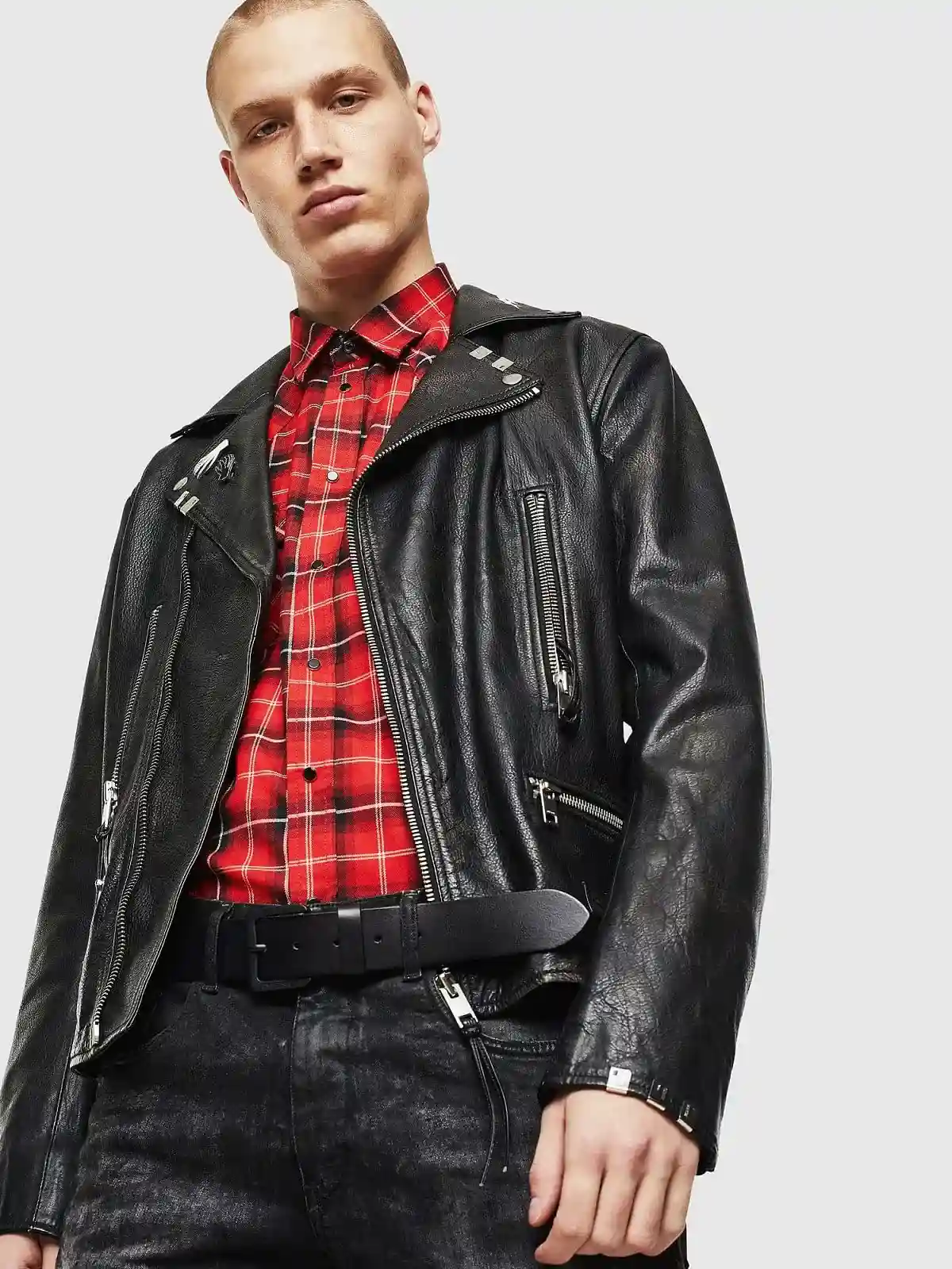 Blue Western shirt in check flannel