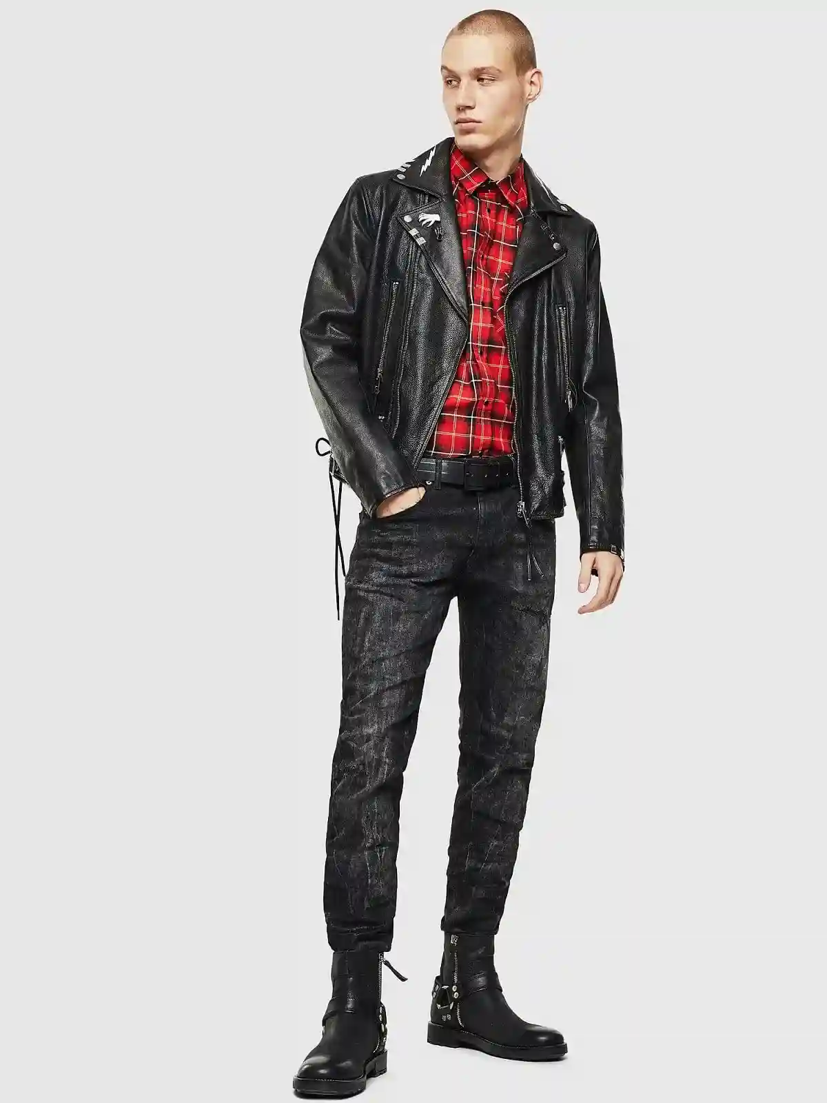 Blue Western shirt in check flannel