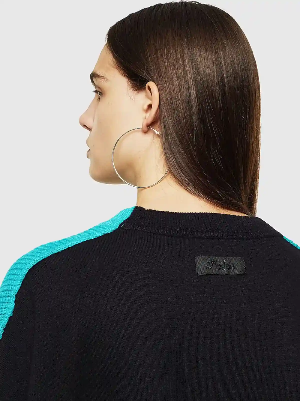 Multicolor Boxy pullover with layered effect
