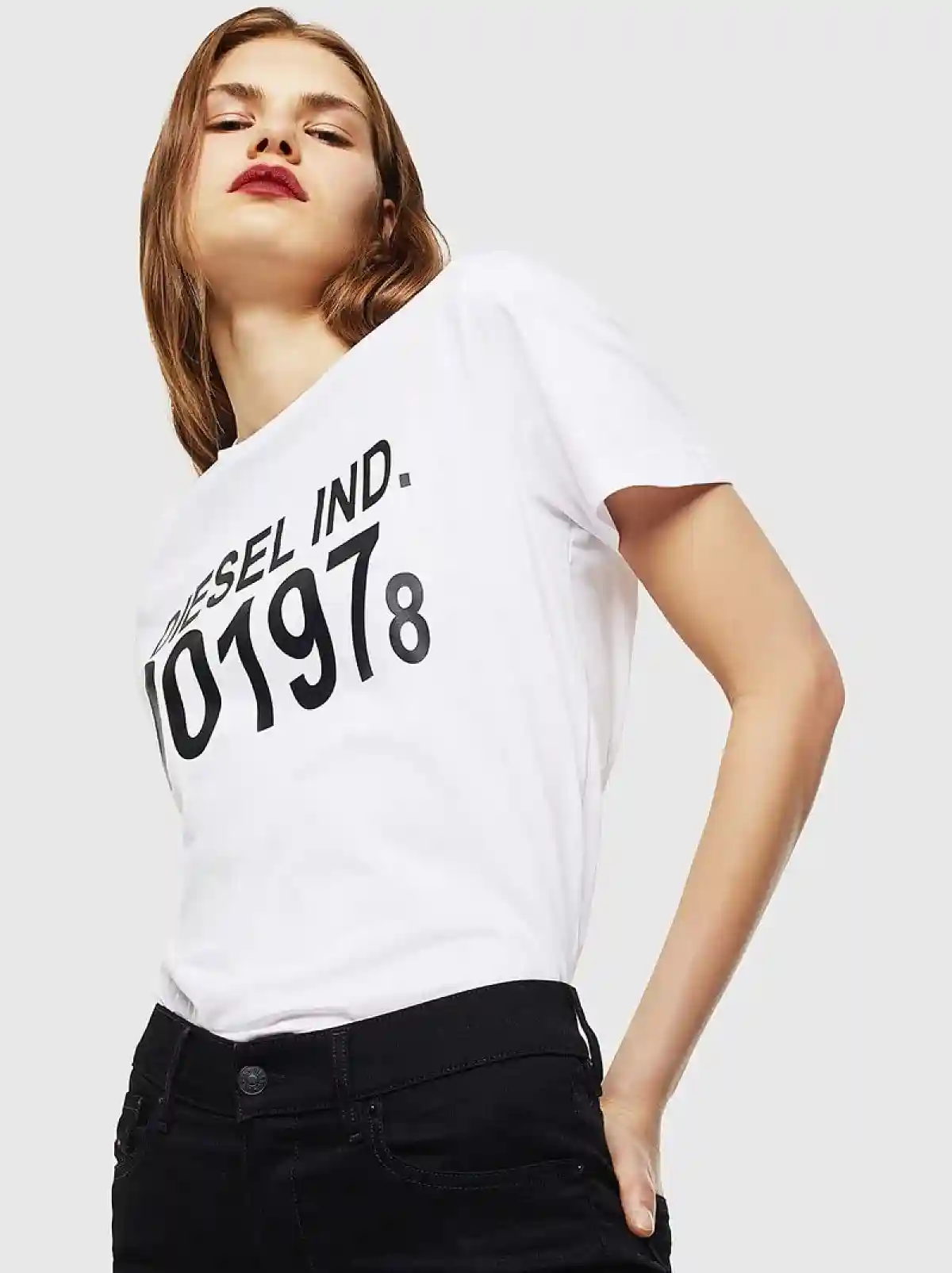 White Logo T-shirt in cotton