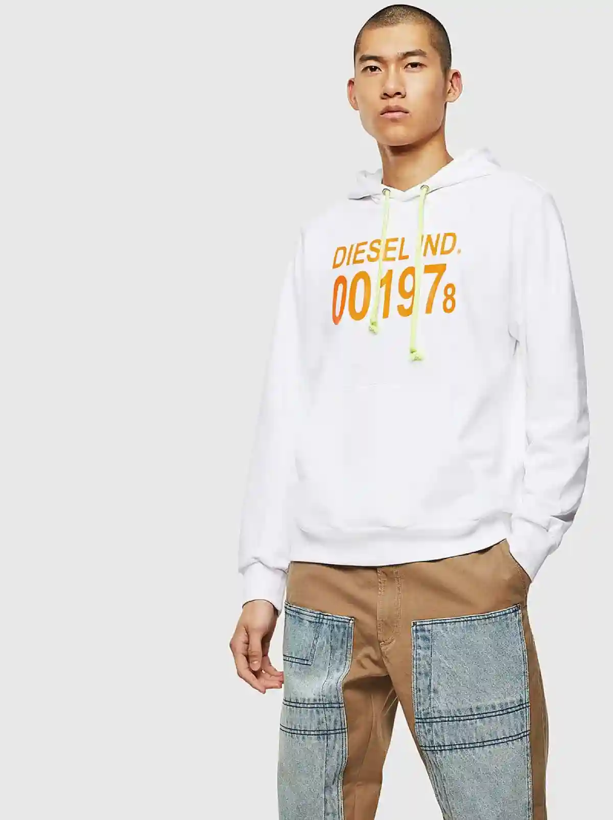 White Logo hoodie in cotton
