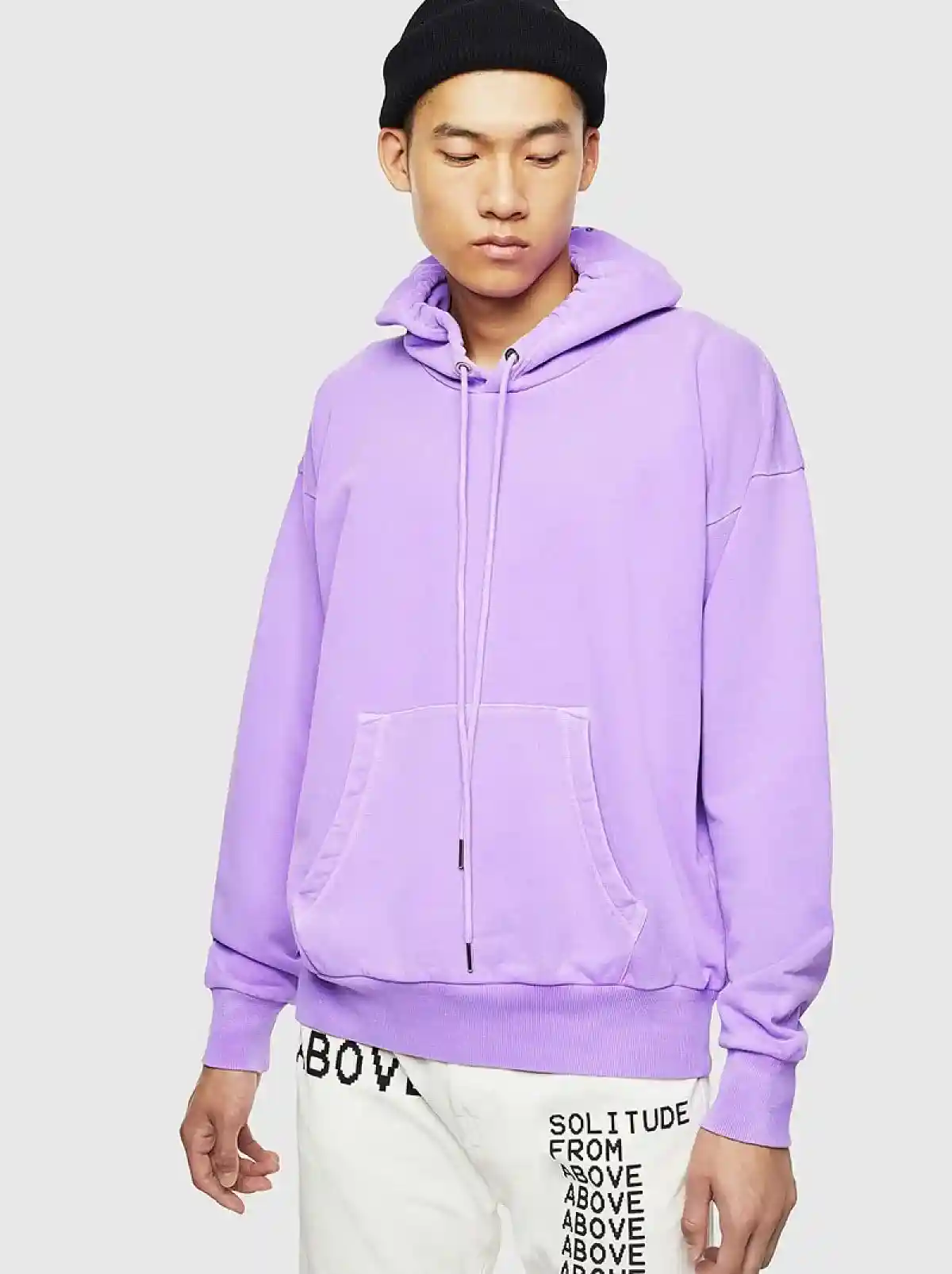 Purple Neon hoodie in with logo embroidery