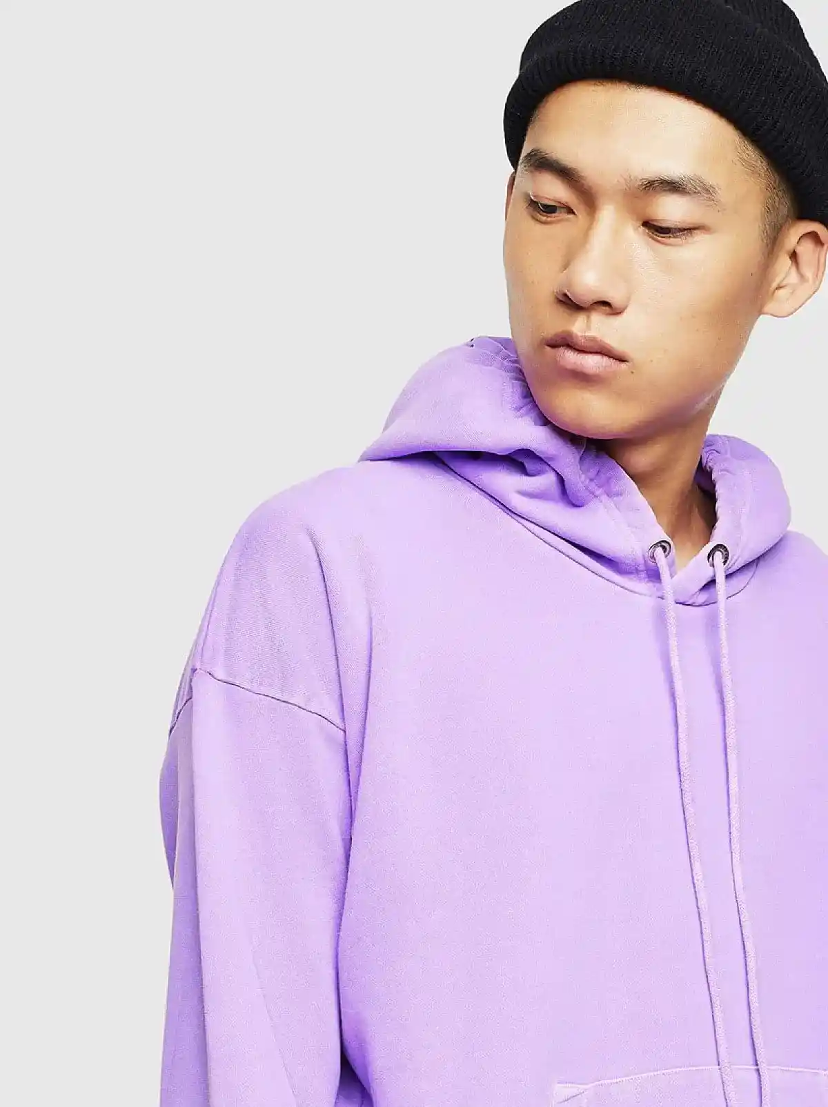 Purple Neon hoodie in with logo embroidery