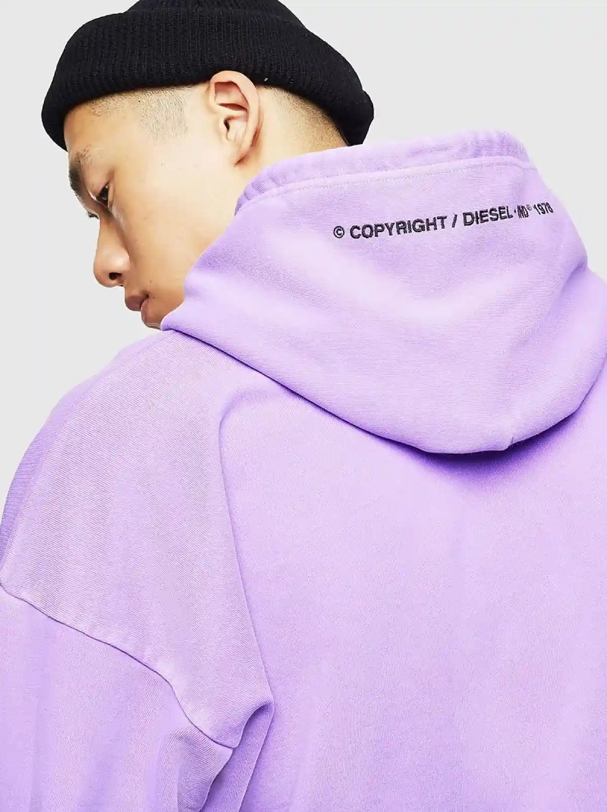 Purple Neon hoodie in with logo embroidery