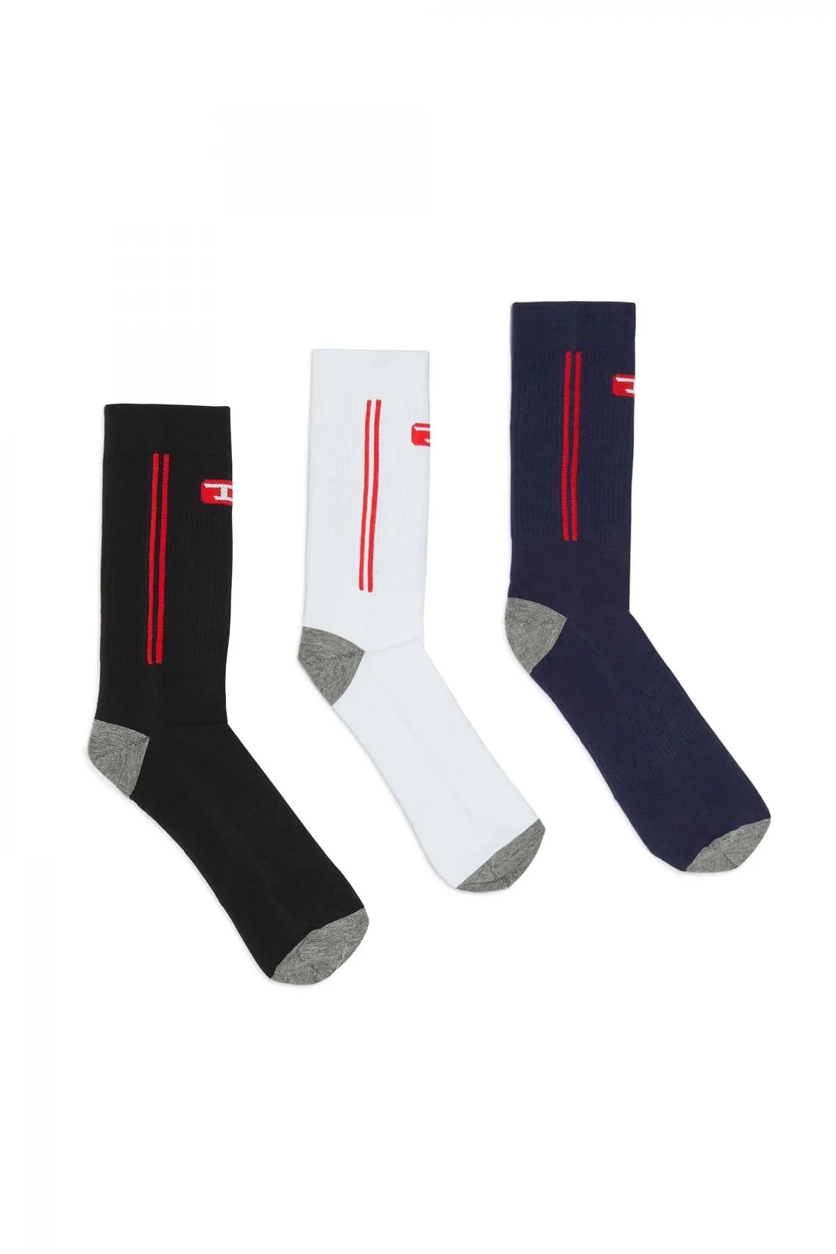 Multicolor Three-pack of D logo socks