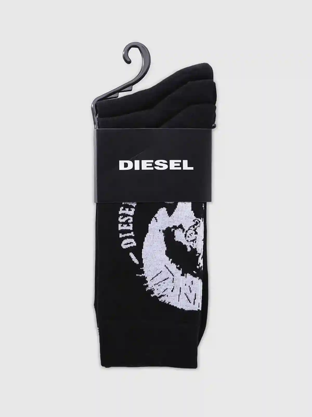 Black Knee-high 3 pack socks with mohawk