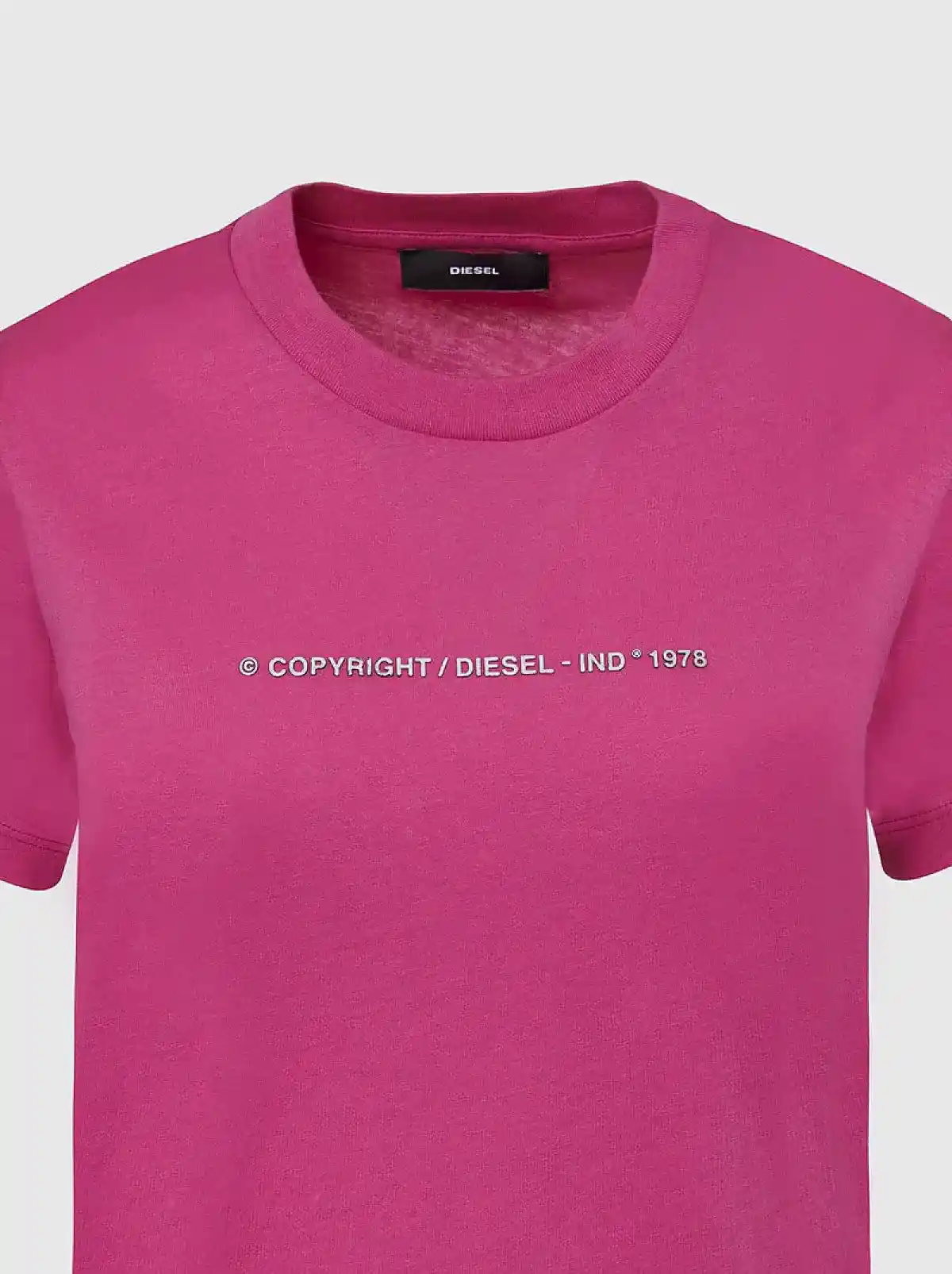 Pink Copyright logo T-shirt in cotton