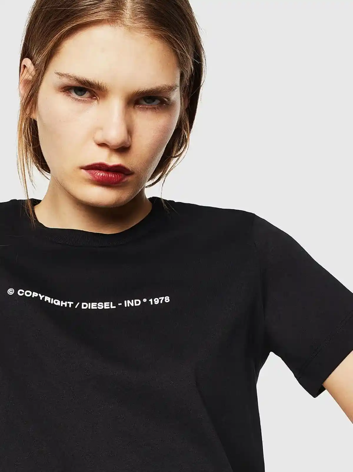 Black Copyright logo T-shirt in cotton