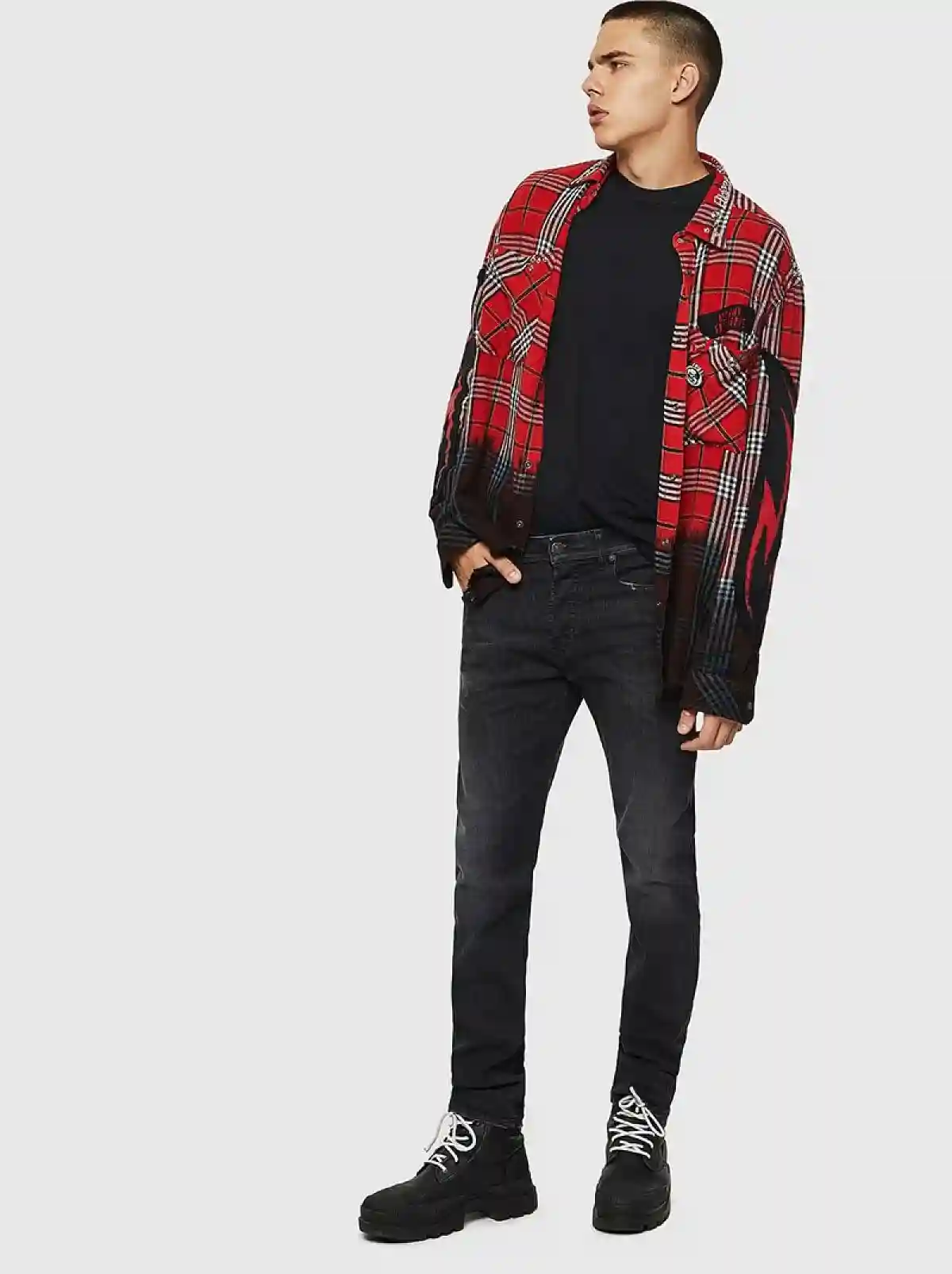Black Tapered fit Jeans- Buster