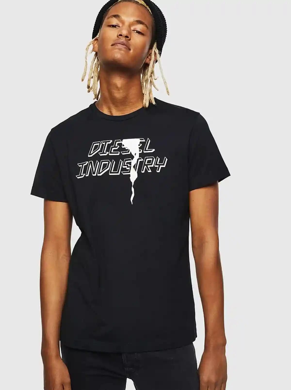Black T-shirt with Diesel Industry print