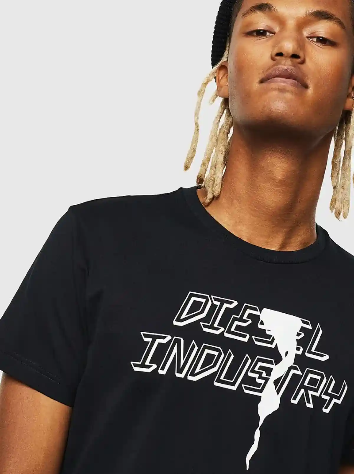 Black T-shirt with Diesel Industry print
