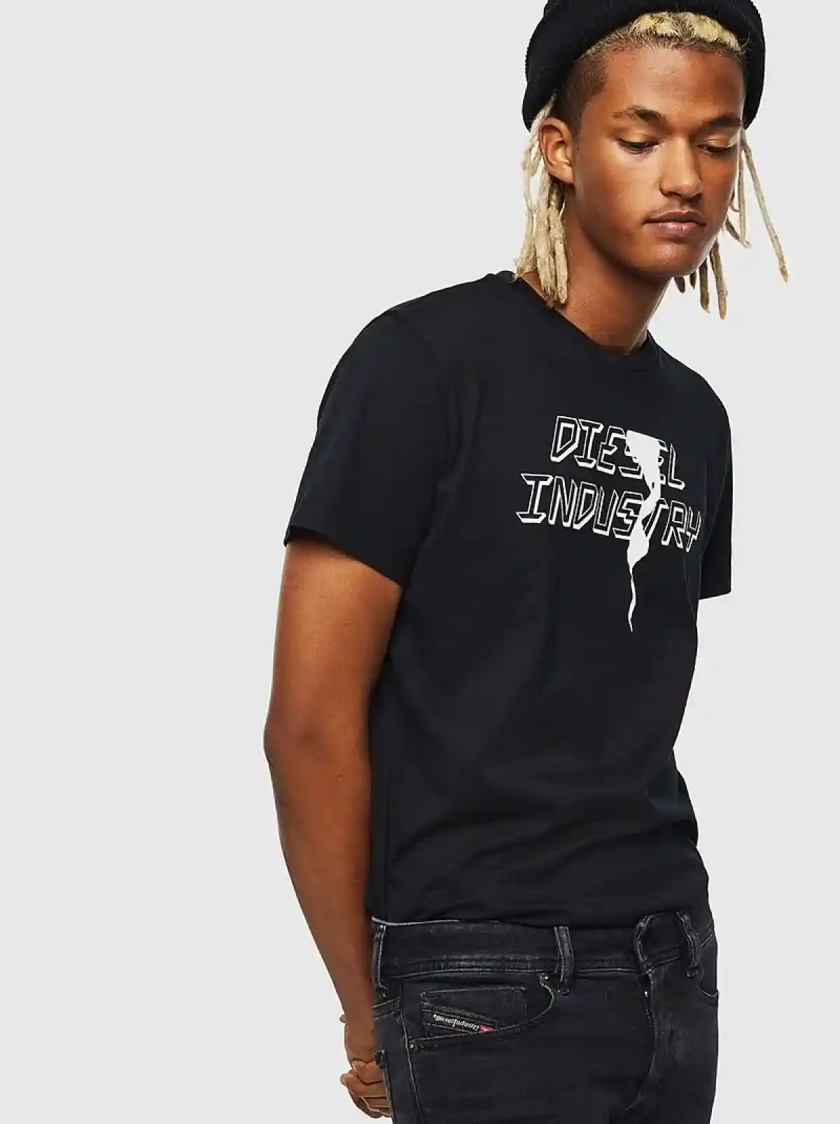 Black T-shirt with Diesel Industry print