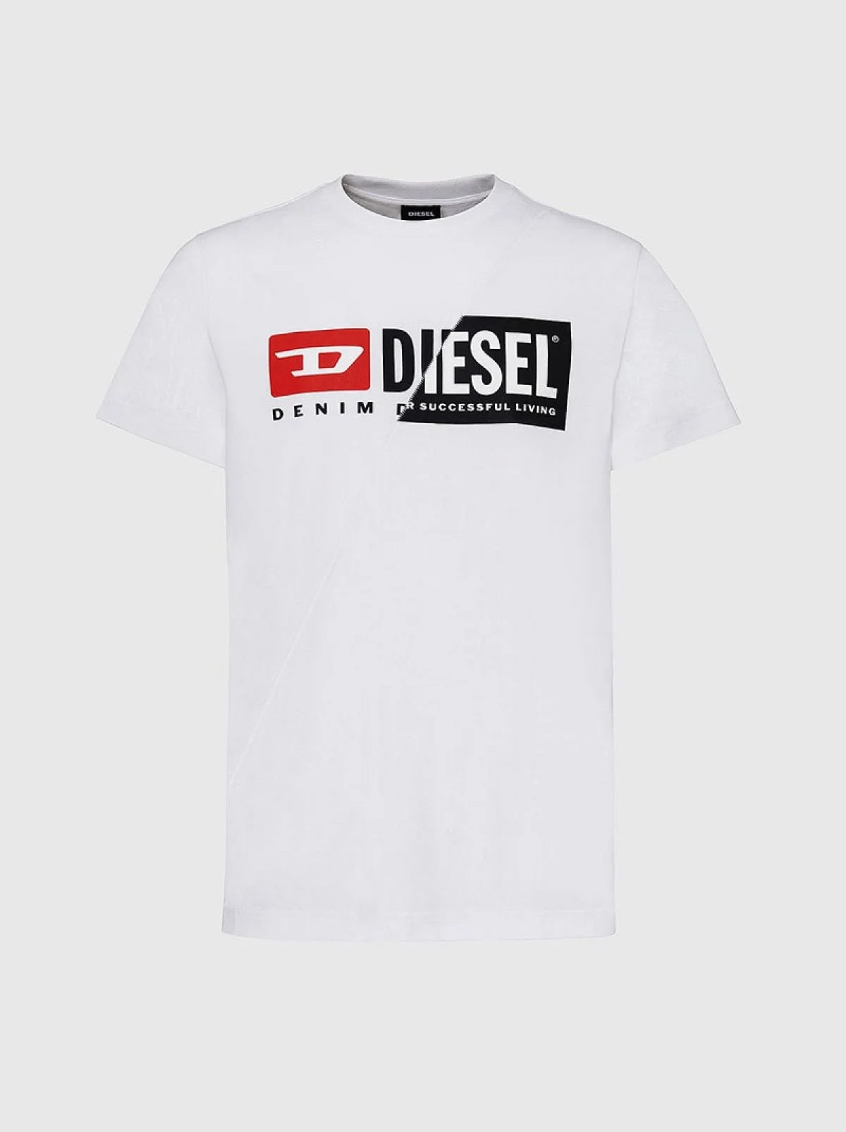 White T-shirt with dual logo print