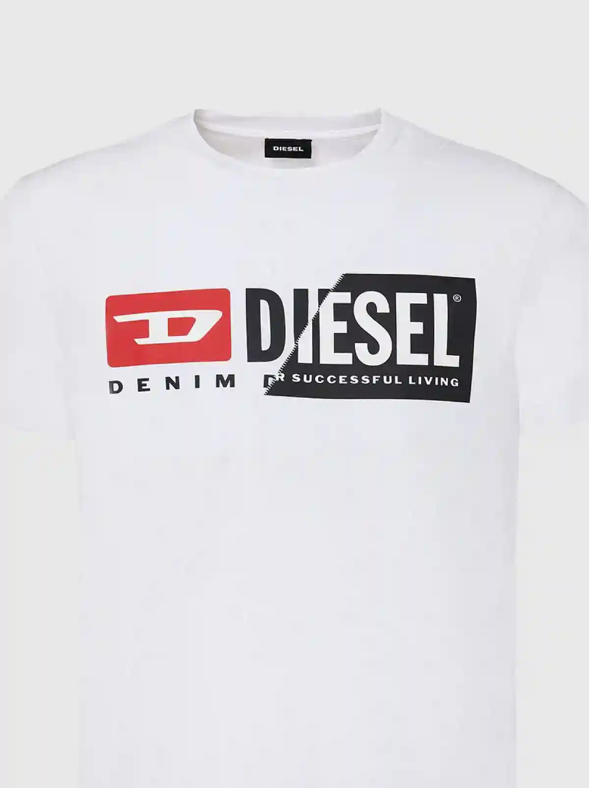 White T-shirt with dual logo print