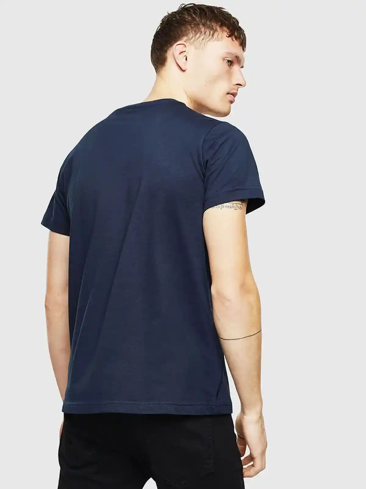 Blue T-shirt with dual logo print