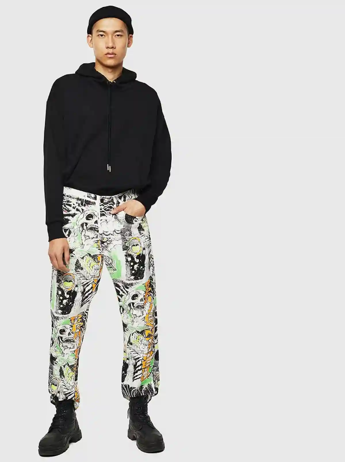 White Straight Fit Jeans- D-Macs