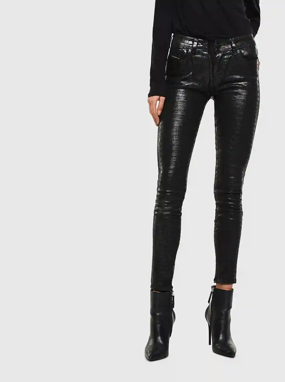 Black Super Skinny Fit Jeans-Slandy