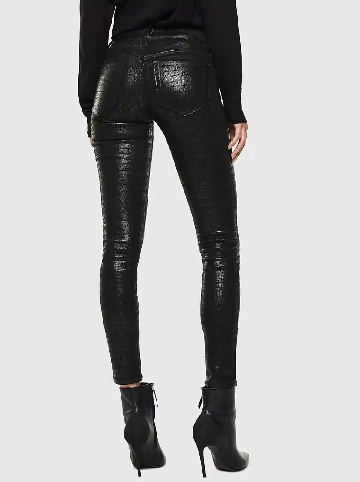 Black Super Skinny Fit Jeans-Slandy