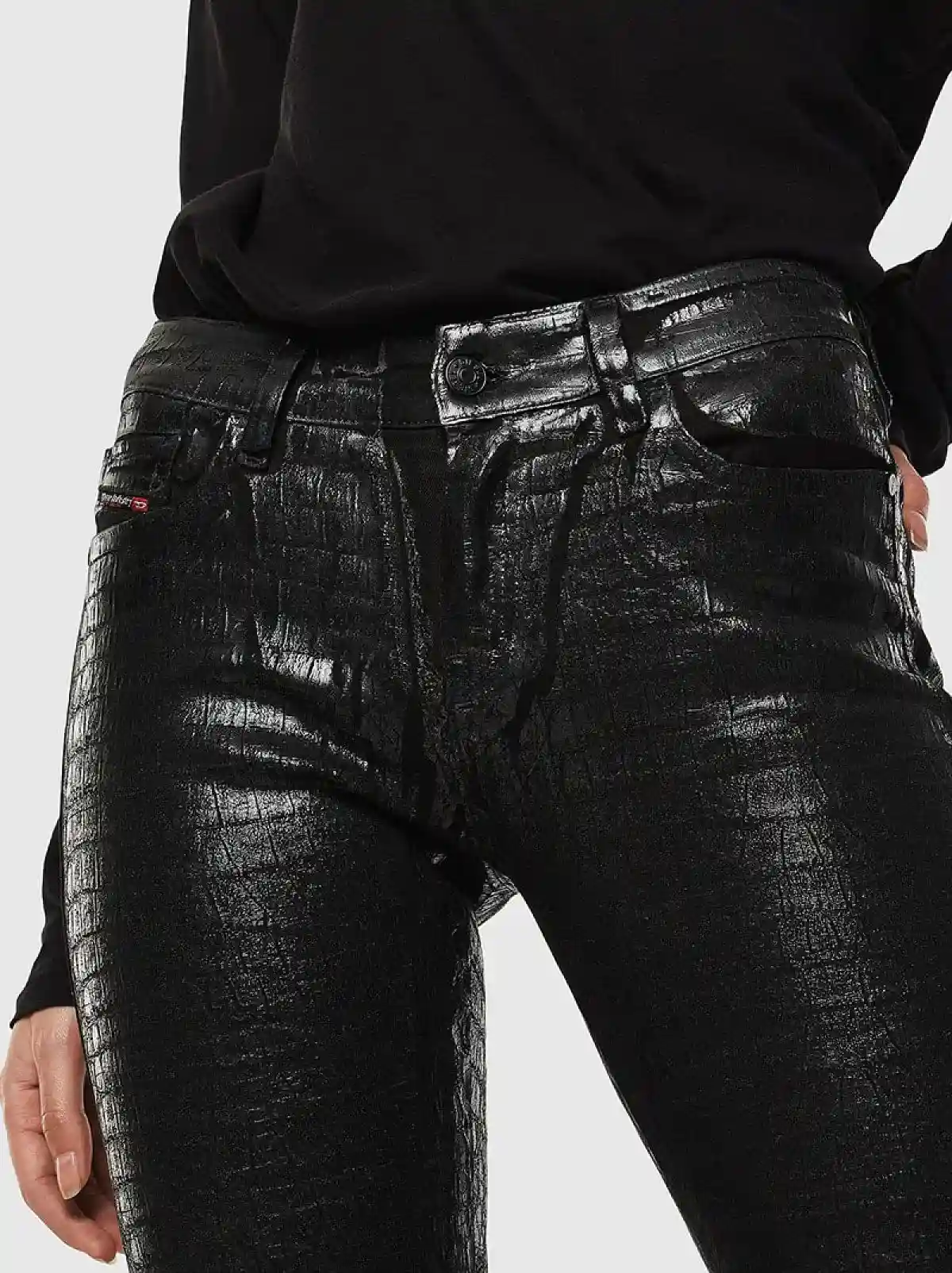 Black Super Skinny Fit Jeans-Slandy