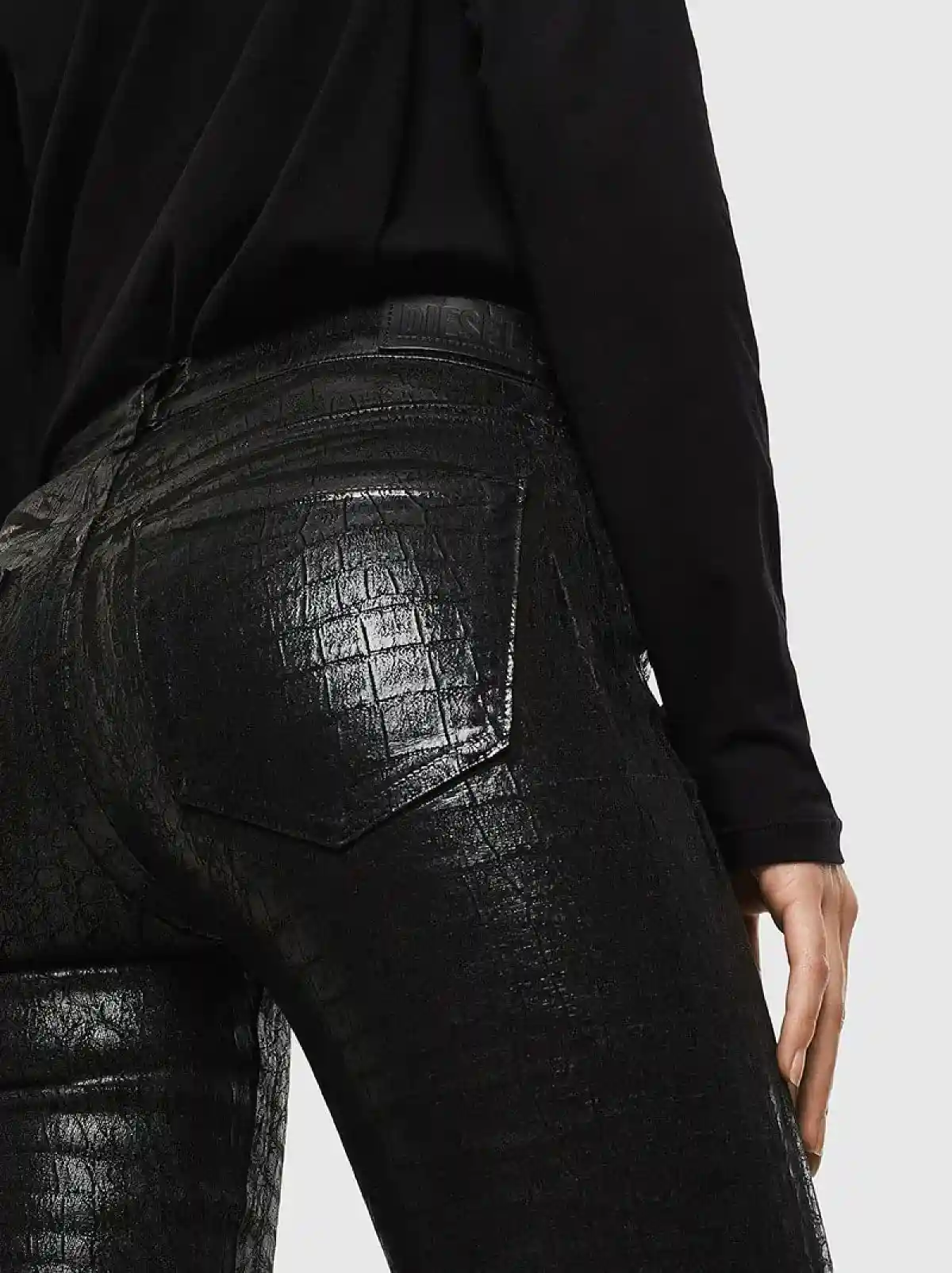 Black Super Skinny Fit Jeans-Slandy