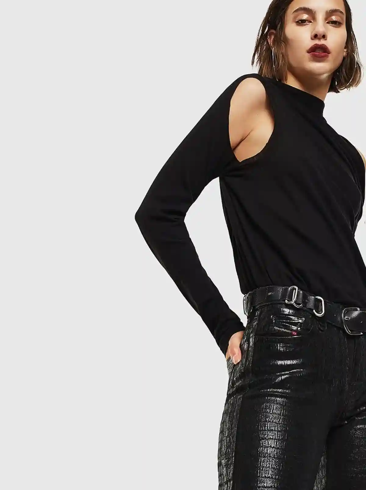 Black Super Skinny Fit Jeans-Slandy