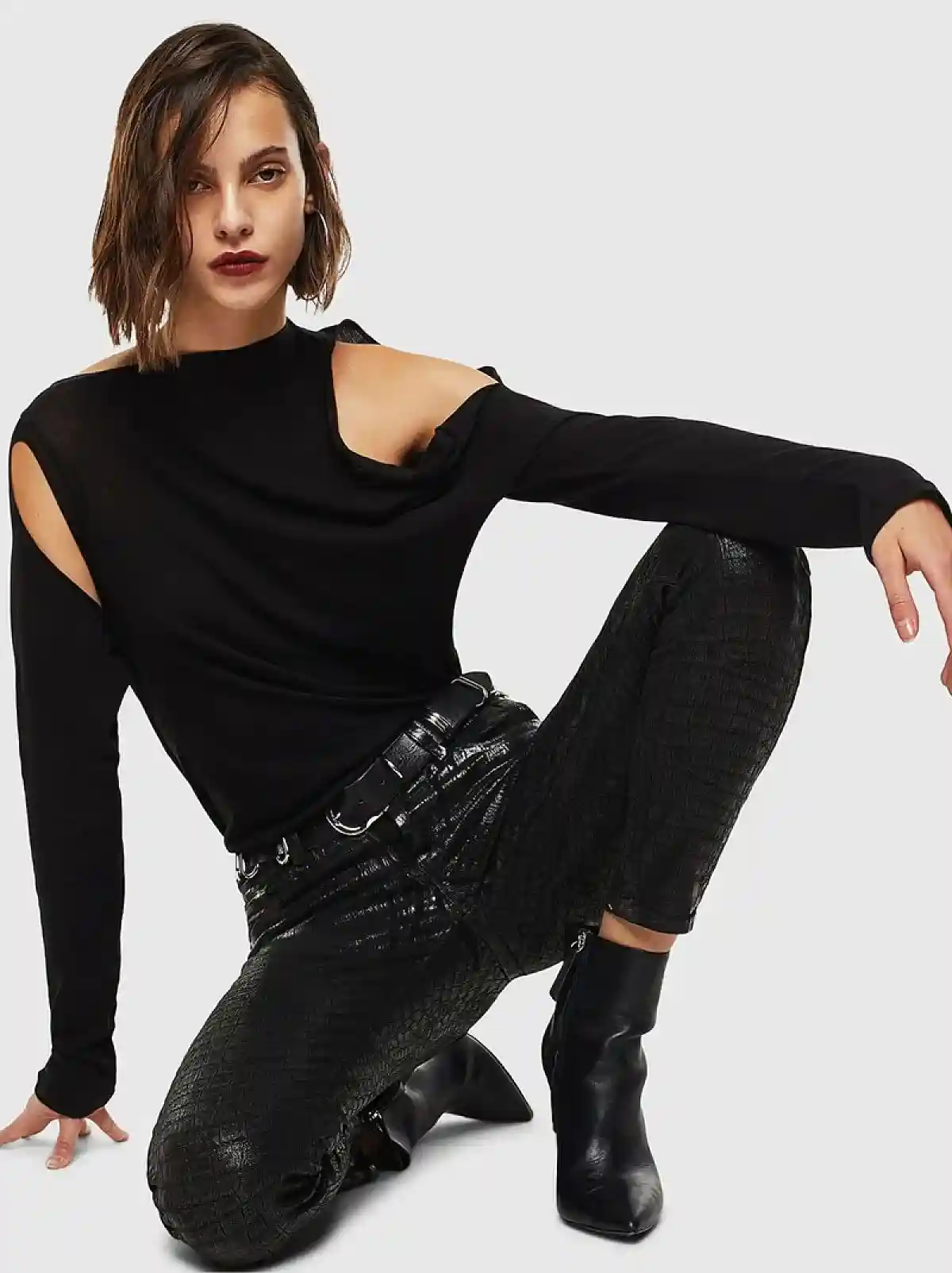 Black Super Skinny Fit Jeans-Slandy