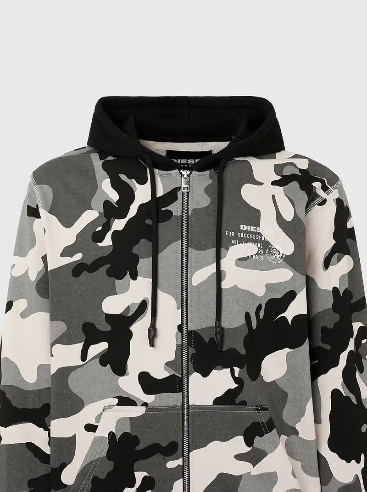Multicolor Hoodie with camo print