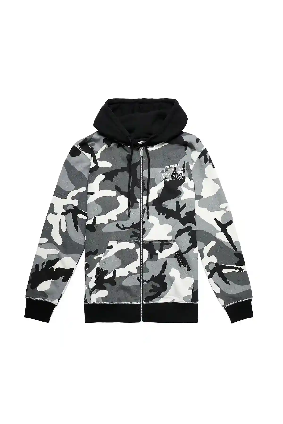 Multicolor Hoodie with camo print
