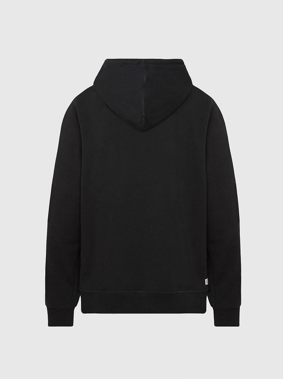 Black Zip-up hoodie with knitted logo bands