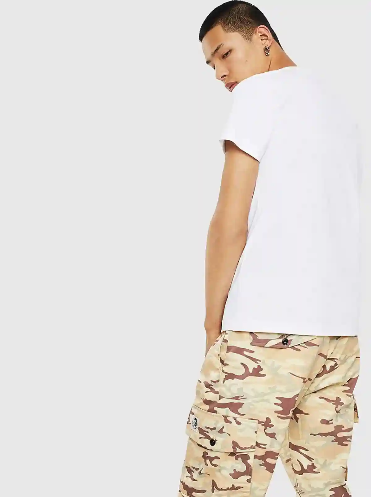 White Logo T-shirt with PVC tape