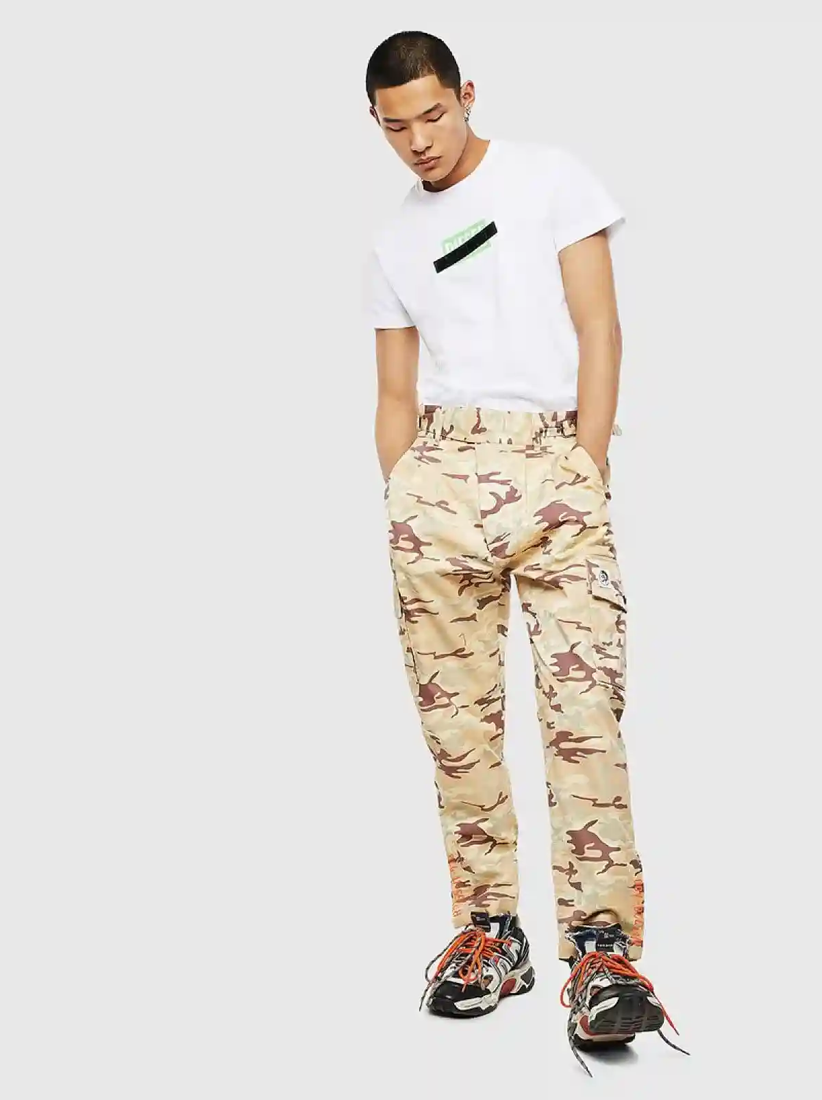 White Logo T-shirt with PVC tape