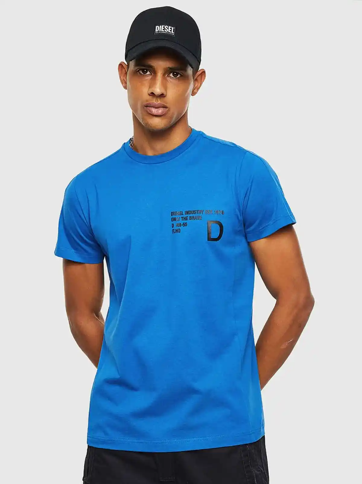 Blue T-shirt with Diesel Industry print