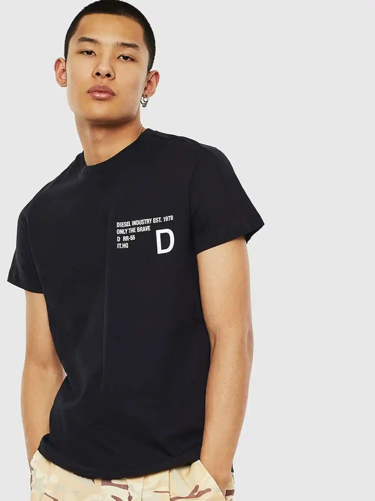 Black T-shirt with Diesel Industry print