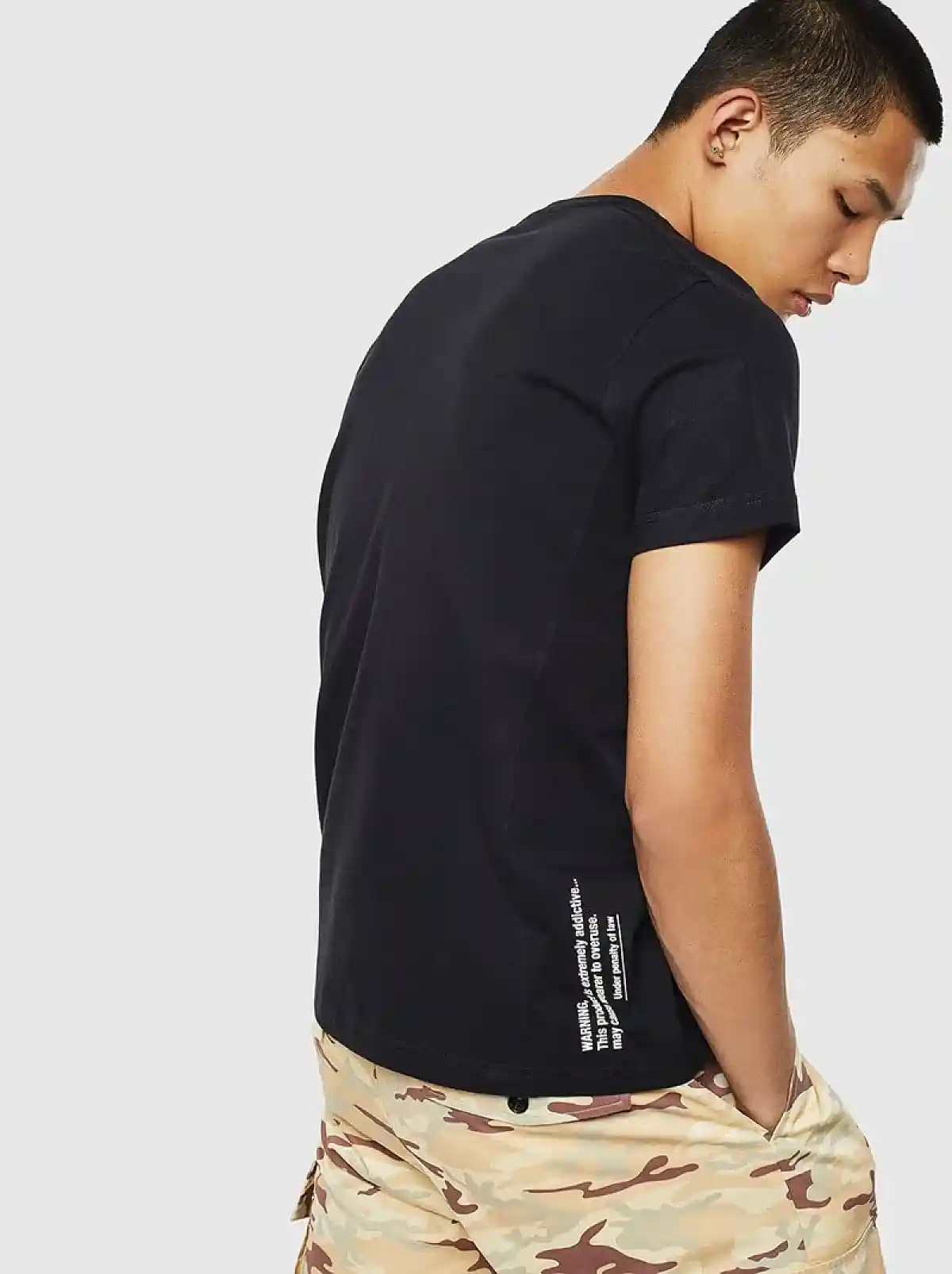 Black T-shirt with Diesel Industry print