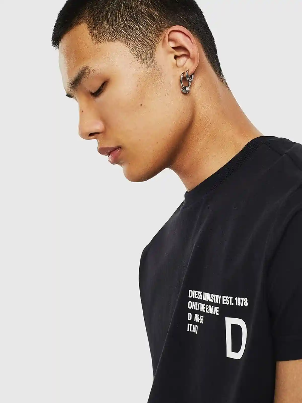 Black T-shirt with Diesel Industry print