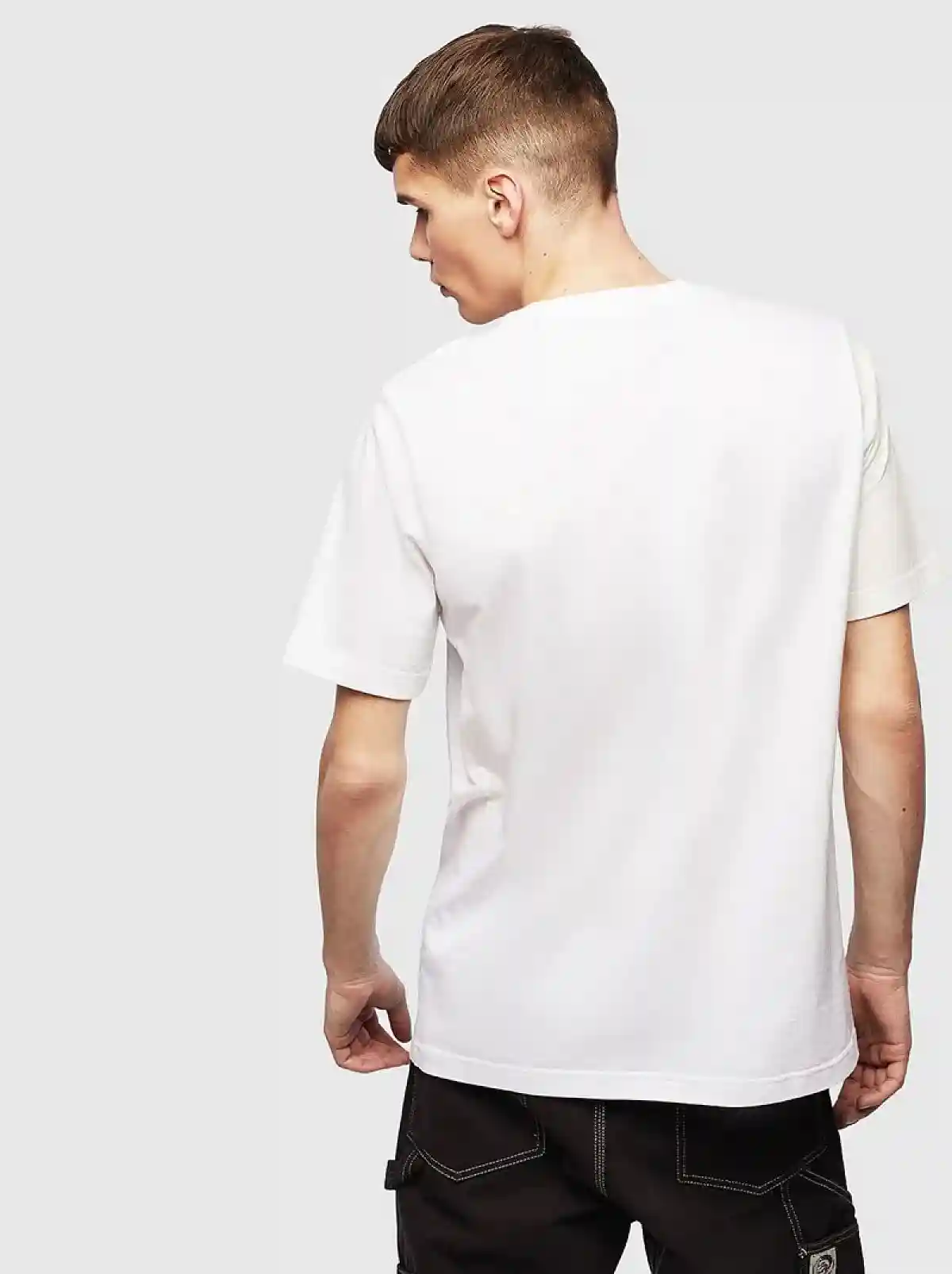 White Spliced T-shirt with Mohawk logo