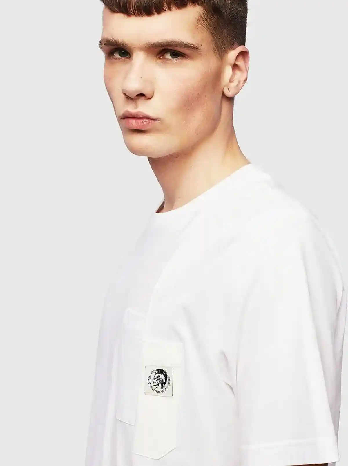 White Spliced T-shirt with Mohawk logo