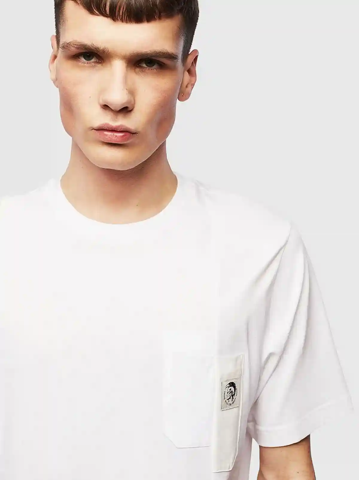 White Spliced T-shirt with Mohawk logo