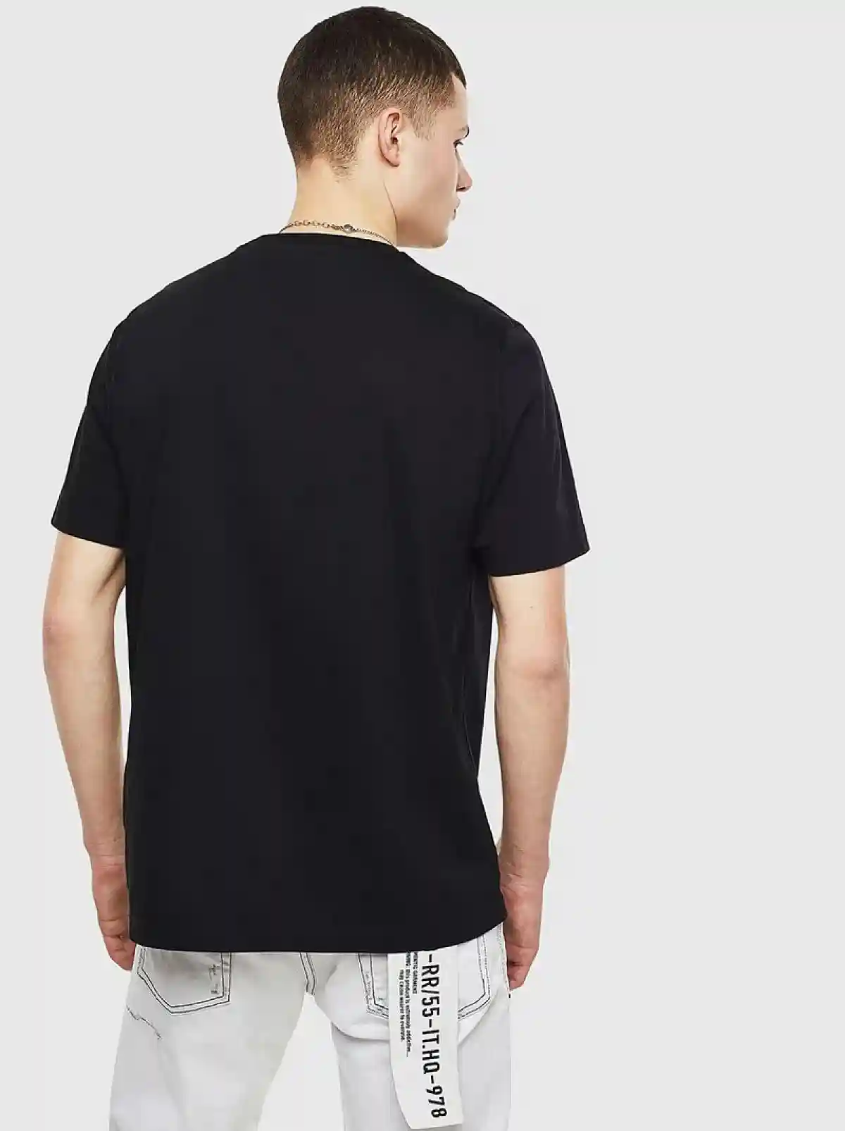 Black Spliced T-shirt with Mohawk logo