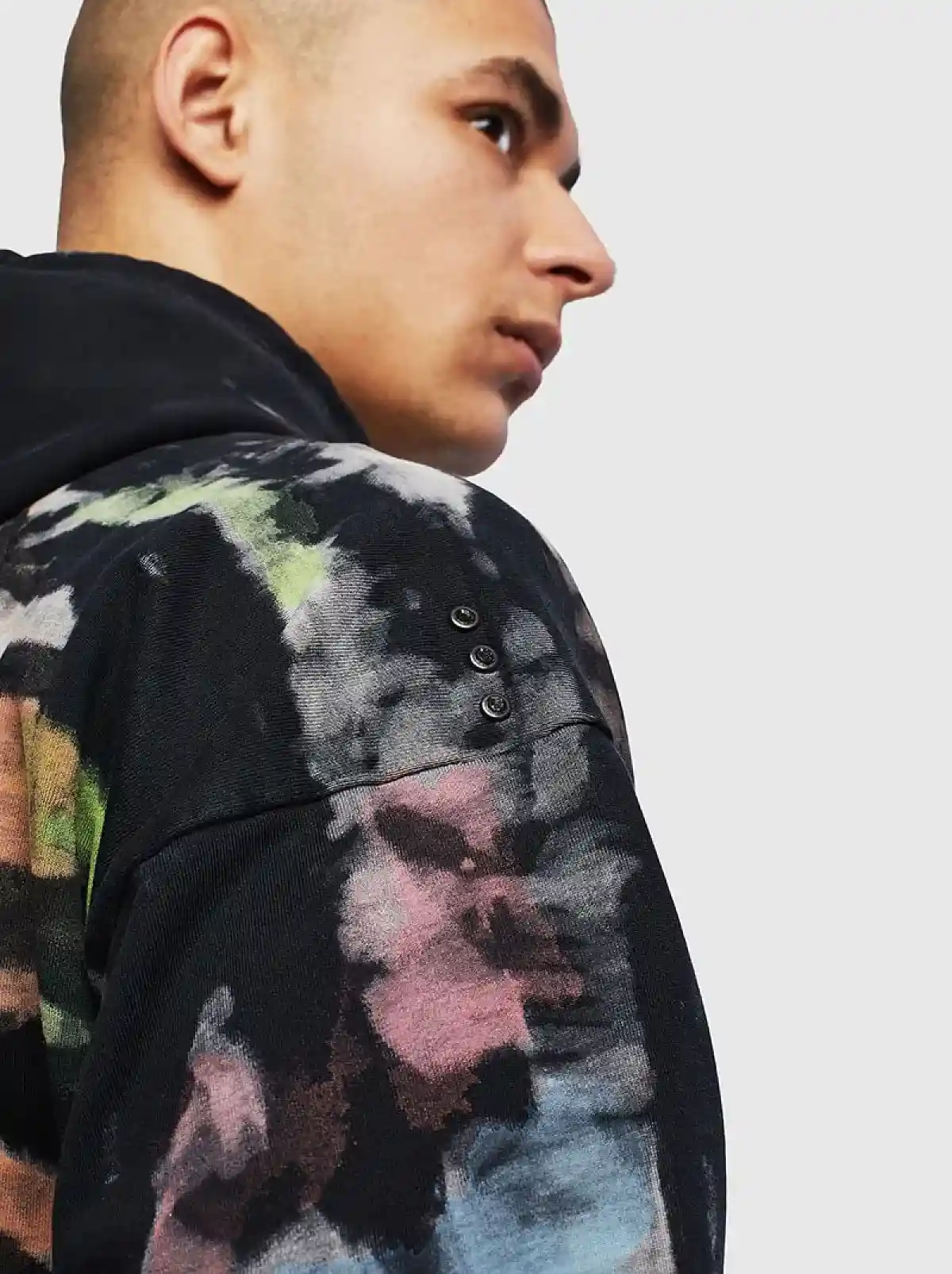Black Psychedelic tie-dye hoodie