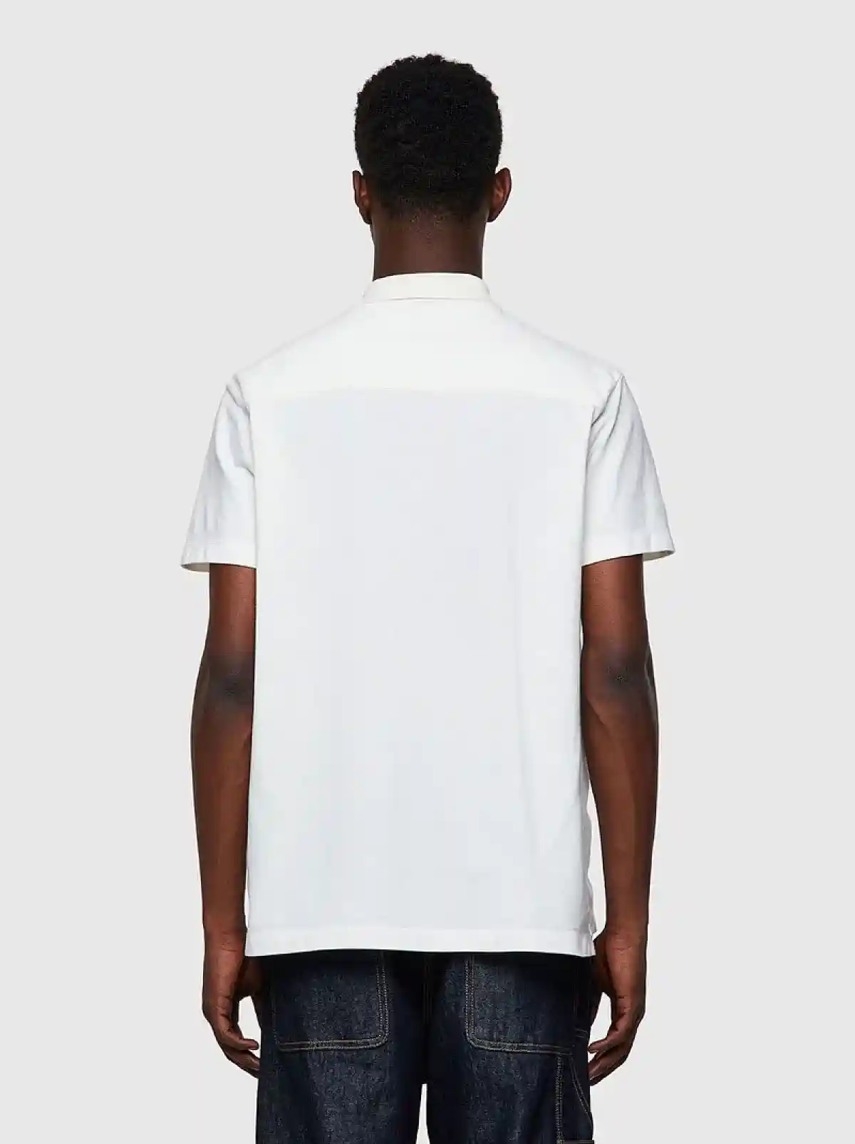 White Polo shirt with Mohawk patch