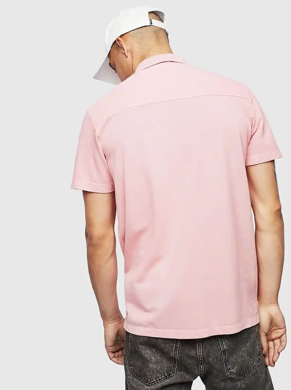 Pink Polo shirt with Mohawk patch