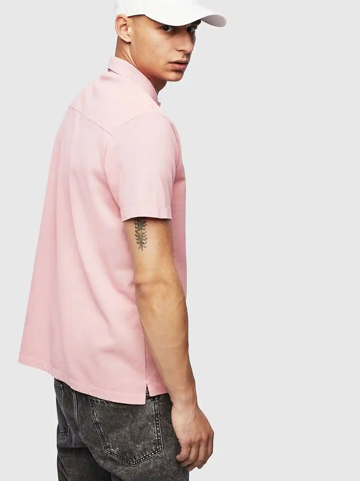 Pink Polo shirt with Mohawk patch