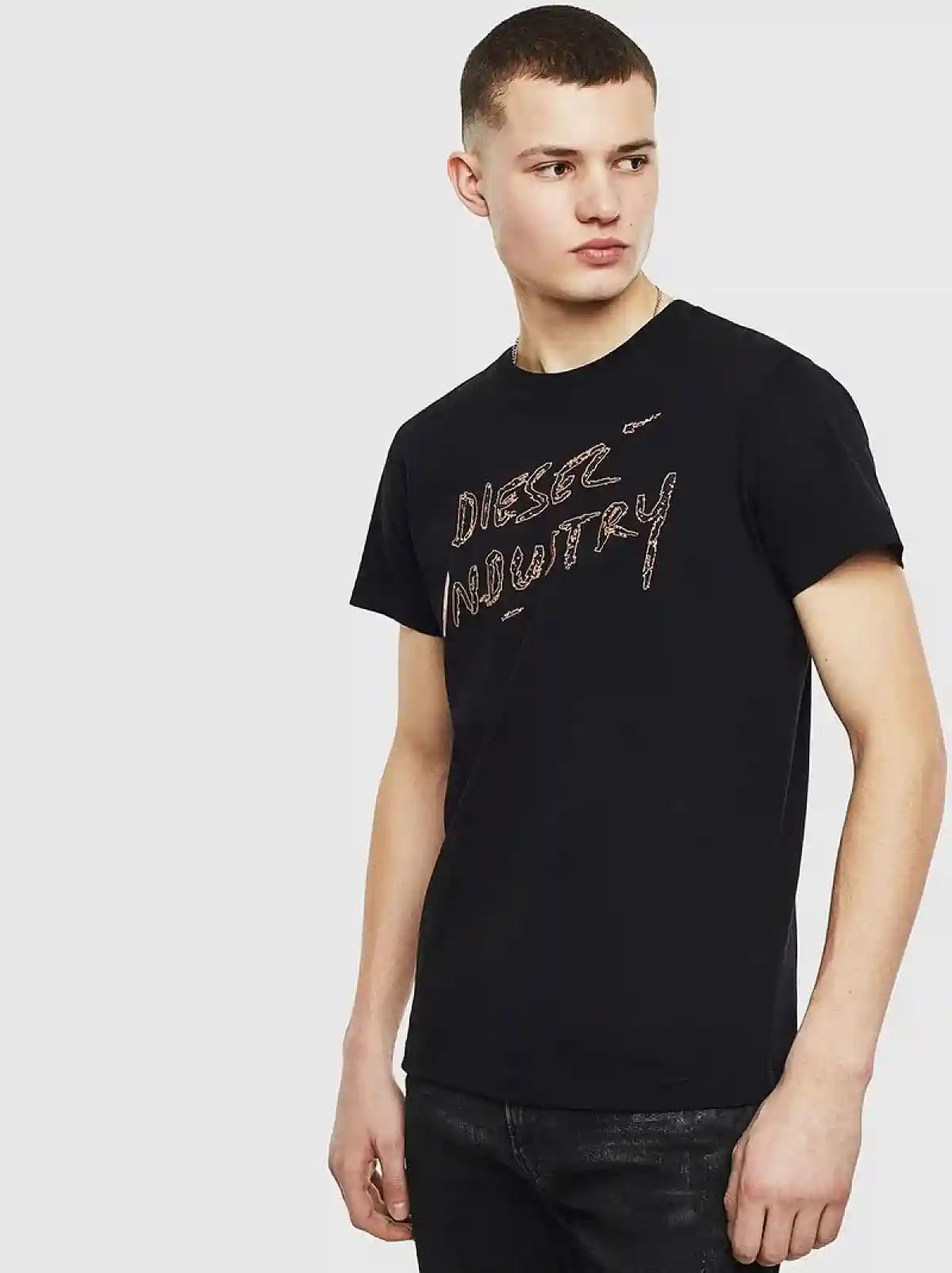 Black T-shirt with Diesel Industry logo